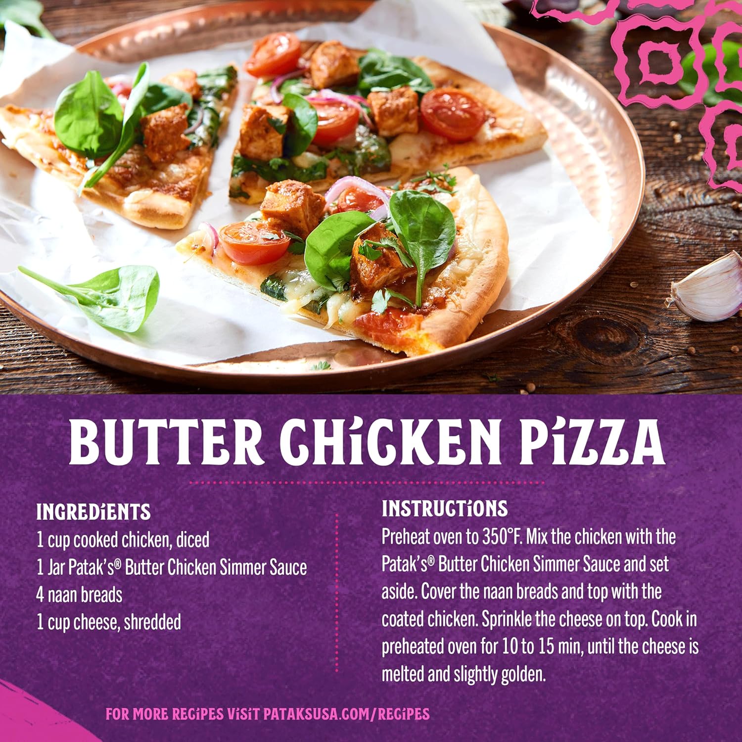 Patak’s Butter Chicken Simmer Sauce - Mild & Creamy Curry Sauce with Tomatoes & Spices - Gluten-Free & Vegetarian Authentic Indian Sauce - Perfect for Quick & Easy Curry Dishes - 15oz Jar (Pack of 3)