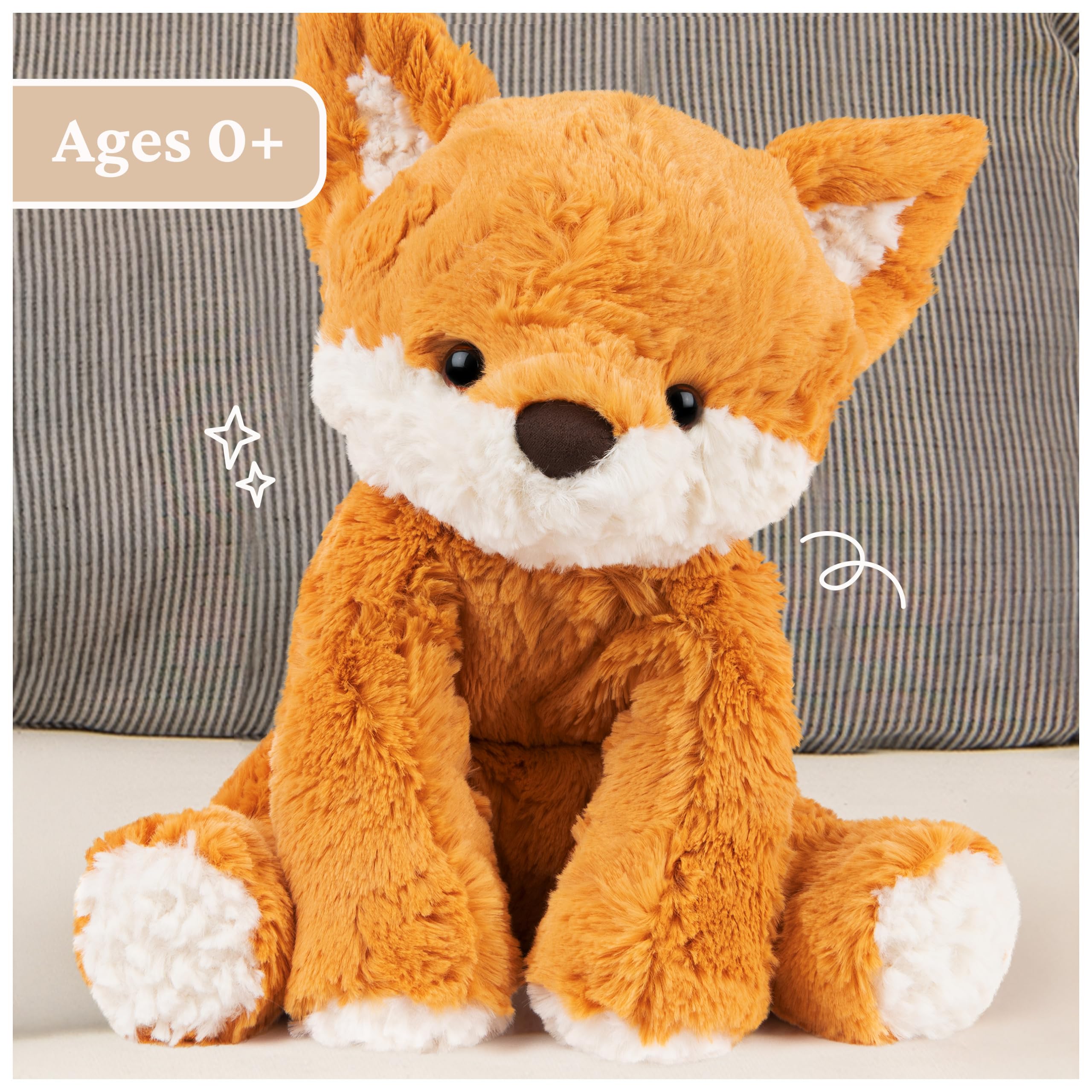 GUND Cozys Collection Fox Stuffed Animal Plush Toy for Ages 1 and Up, Orange, 10”