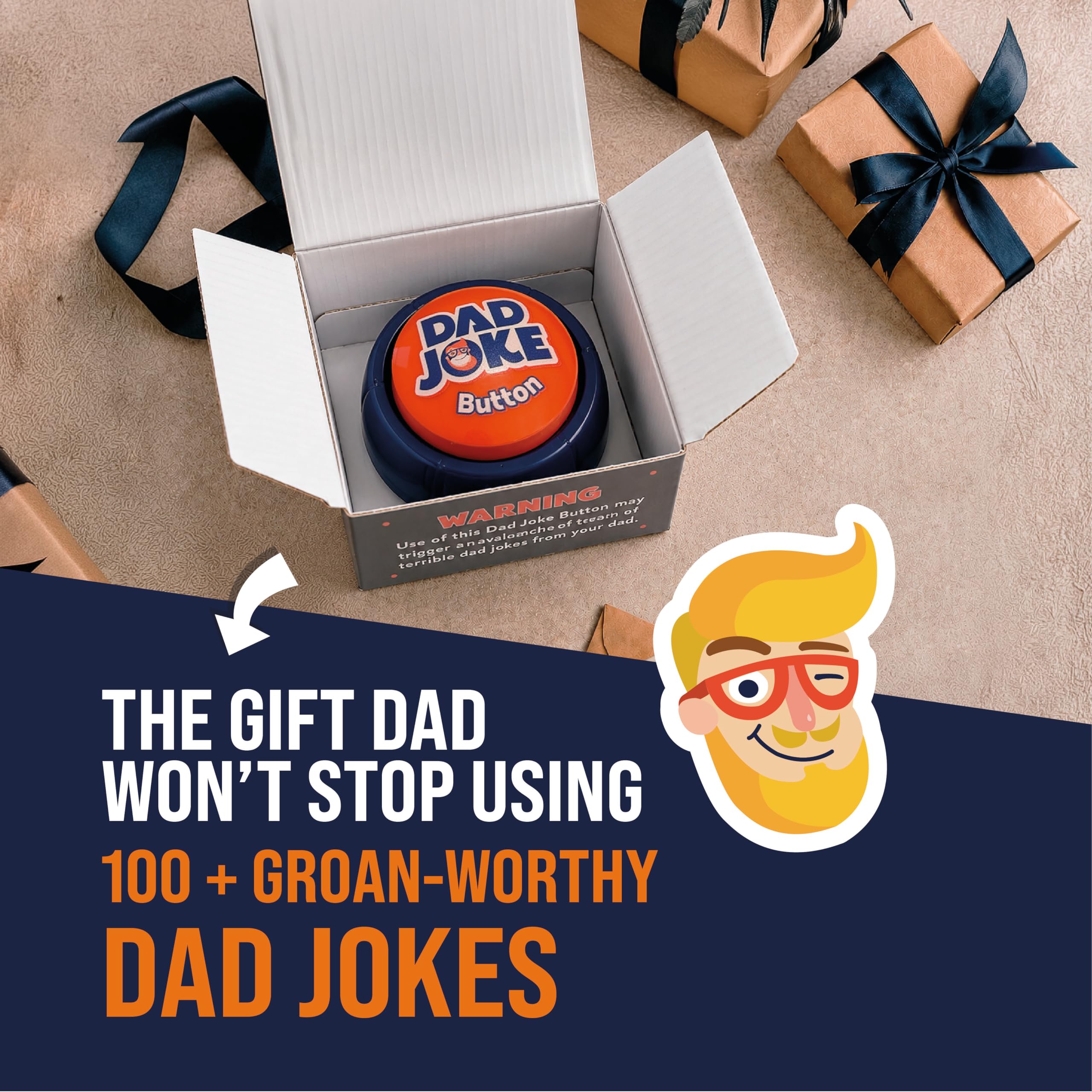 Botón de broma para papá con más de 100 bromas divertidas, el mejor regalo para el día del padre, más de 100 chistes cursi que toda la familia disfrutará, regalo divertido para él