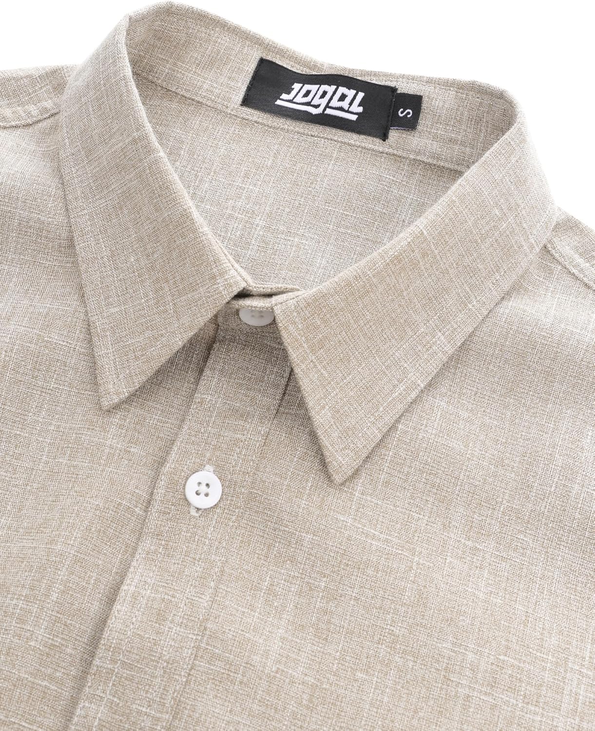 JOGAL Mens Poncho Shirts Long Sleeve Casual Button Down Work Shirt with Two Pockets - Image 3