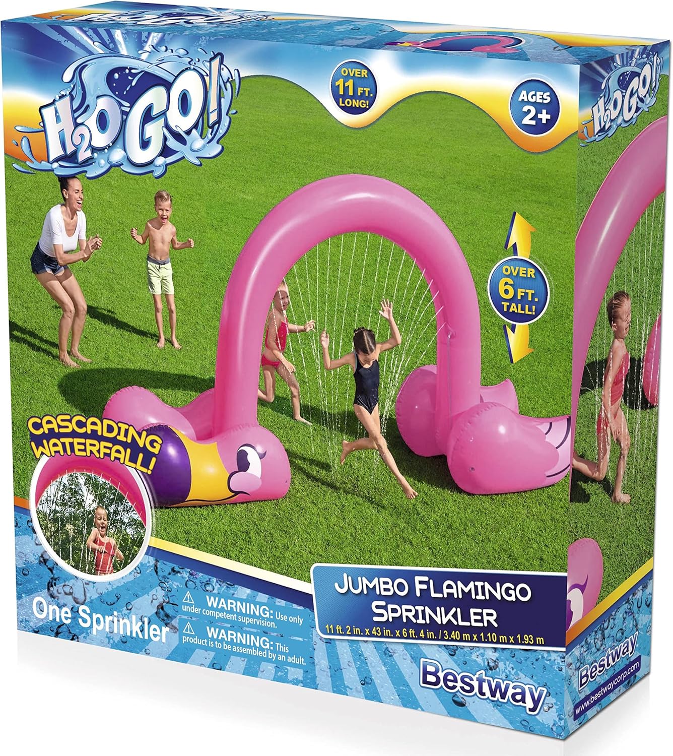 Bestway H2OGO! Jumbo Flamingo Inflatable Kids Sprinkler Arch