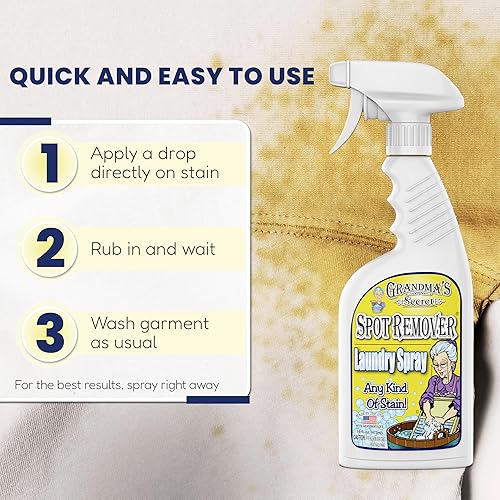 Miniatura 7 de Grandmas Secret 7001 - Paquete de 2 removedores de manchas para ropa sucia en aerosol de 16 onzas líquidas 32