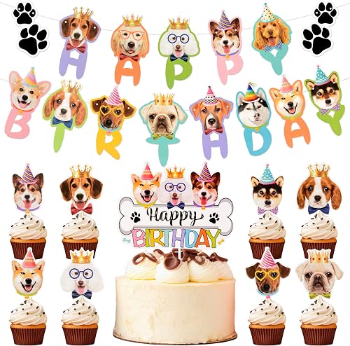 Attimal Puppy Geburtstag Dekorationen für Hund Themed Birthday Party Kindergebur