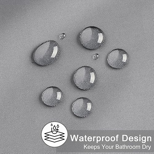 Miniatura 5 de AooHome - Forro para cortina de ducha, Tela, Gris claro