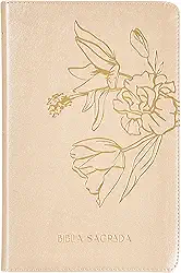 The Purpose Book: Bíblia Sagrada, A21, Capa Couro-soft bege, Flores