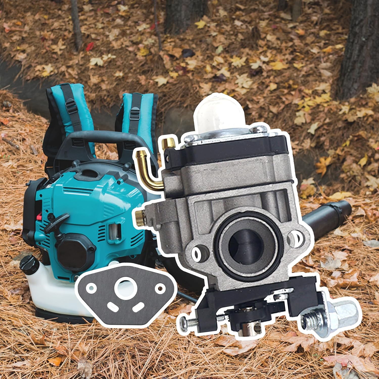 161517-9 Carburetor Compatible with EB5300 EB5300TH EB5300WH MG5300.4 Leaf Blower, Carb Replace 161517-9