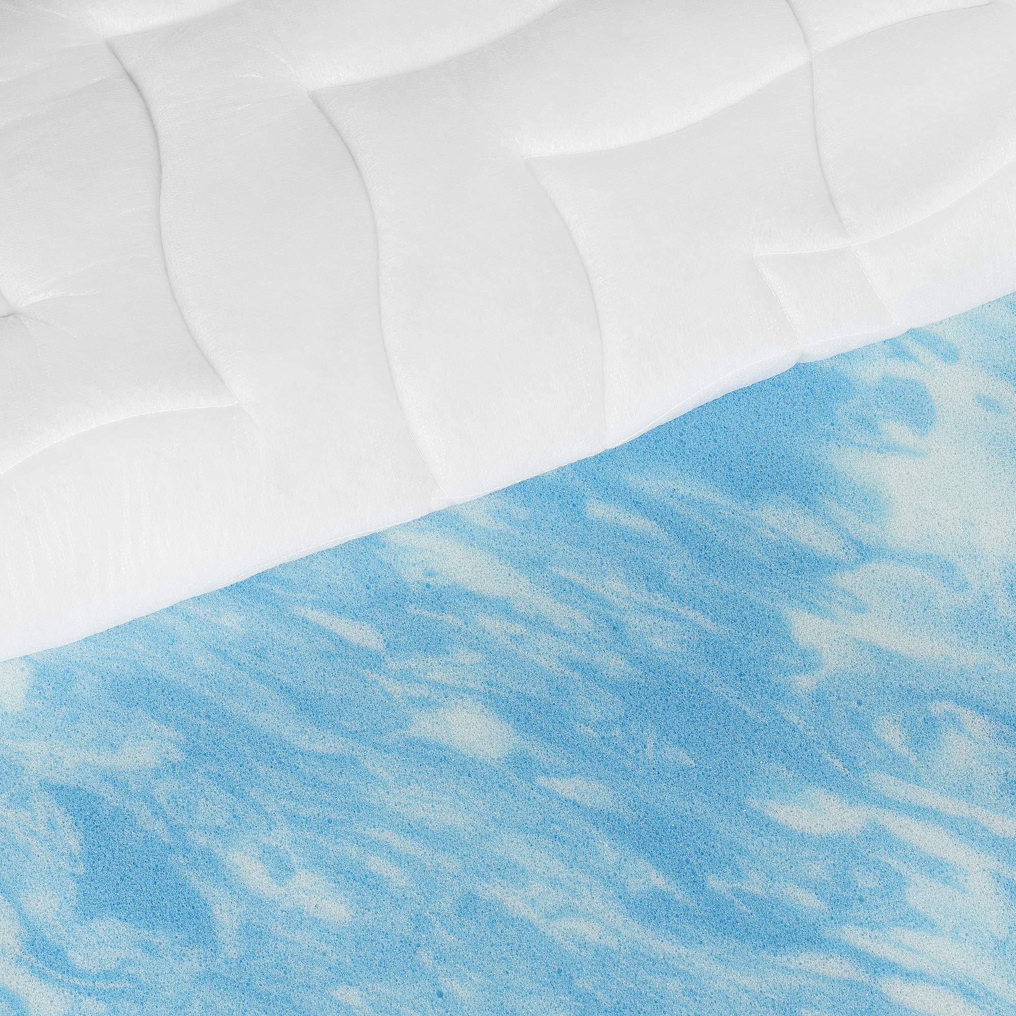 Meos® Gel-Schaum Topper 180x200cm für Matratzen & Boxspringbett - Made in Germany - hohes RG50 - Bezug bis 60°C waschbar - Matratzenauflage (180 x 200 cm) Weiß