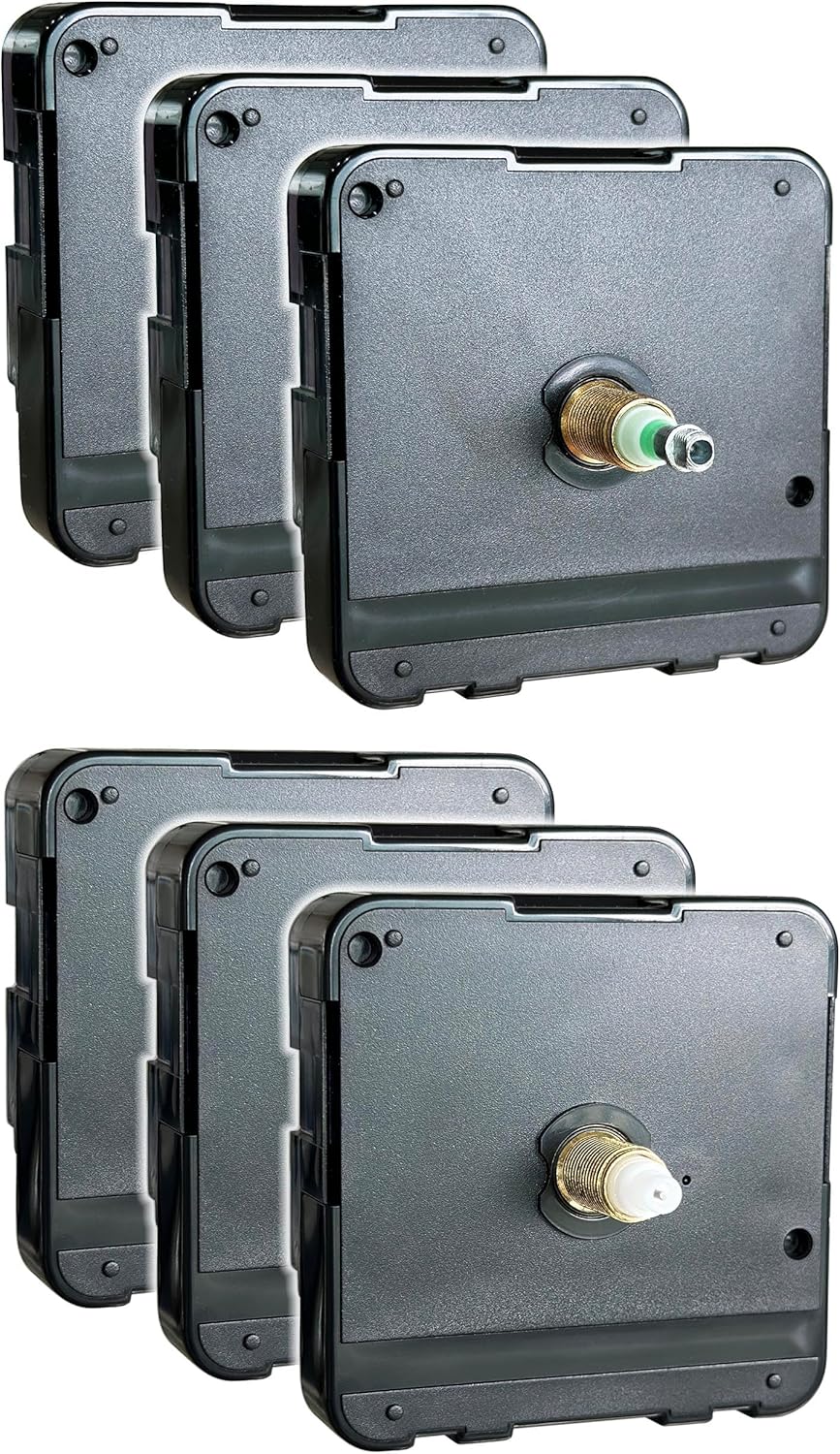 I Shaft Clock Mechanism (11mm/0.43in Thread Length, 22mm/0.87in Overall Shaft Length, 3 Set), Thick Shaft Clock Movement (11mm/0.43in Thread Length, 17mm/0.67in Overall Shaft Length, 3 Set)