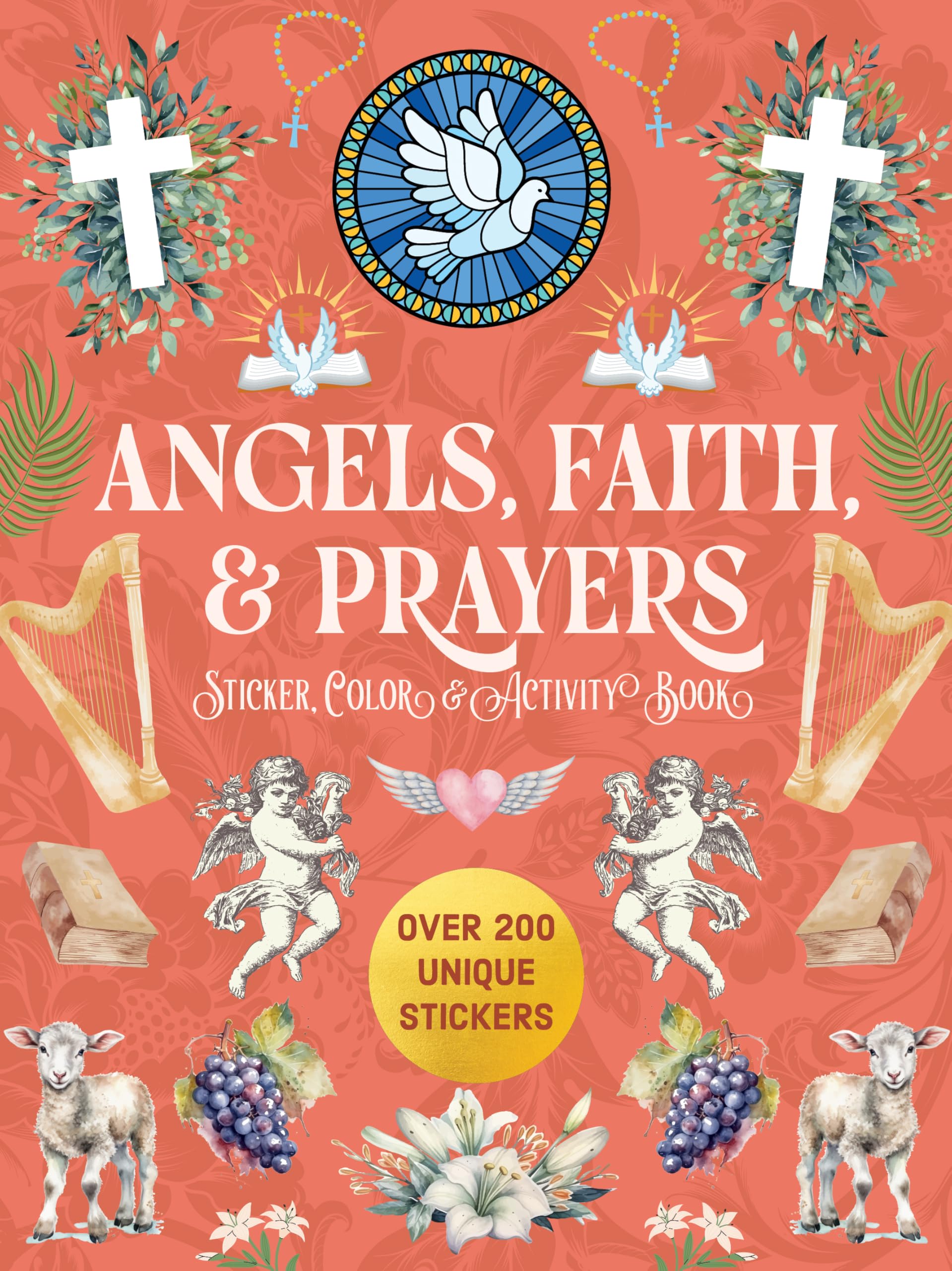 Angels, Faith and Prayers Sticker, Color and Ac. Books.#