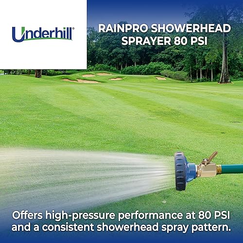 Miniatura 2 de Underhill Boquilla de manguera de agua para jardín, rociador de cabezal de ducha, 40 GPM 80 PSI, entrada de rosca de 34 pulgadas, accesorio de alta