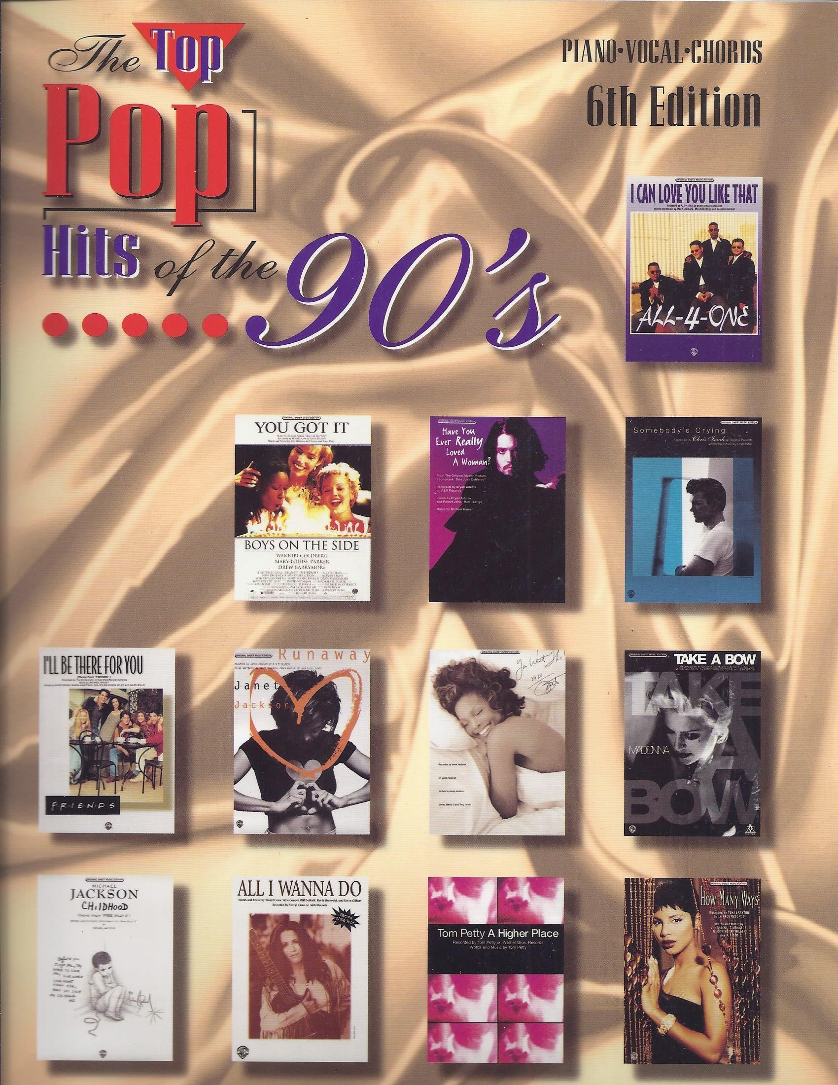 The Top Pop Hits of the '90s: Piano/Vocal/chords