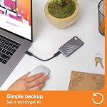 WD 1TB My Passport SSD Portable External Solid State Drive, Gray, Sturdy and Blazing Fast, Password Protection with Hardware Encryption, USB 3.2/USB-C Compatiable - WDBAGF0010BGY-WESN