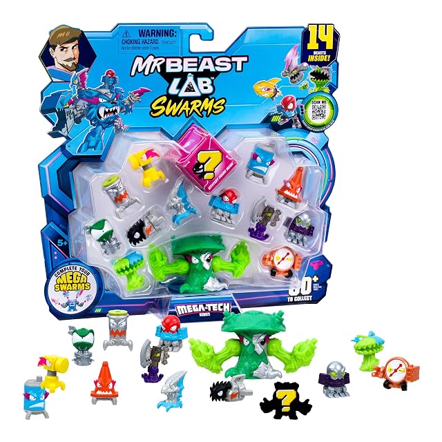 MrBeast Lab Swarms Serie Mega-Tech: Sal del Laboratorio y prepárate para la Batalla. Colecciona más de 80…