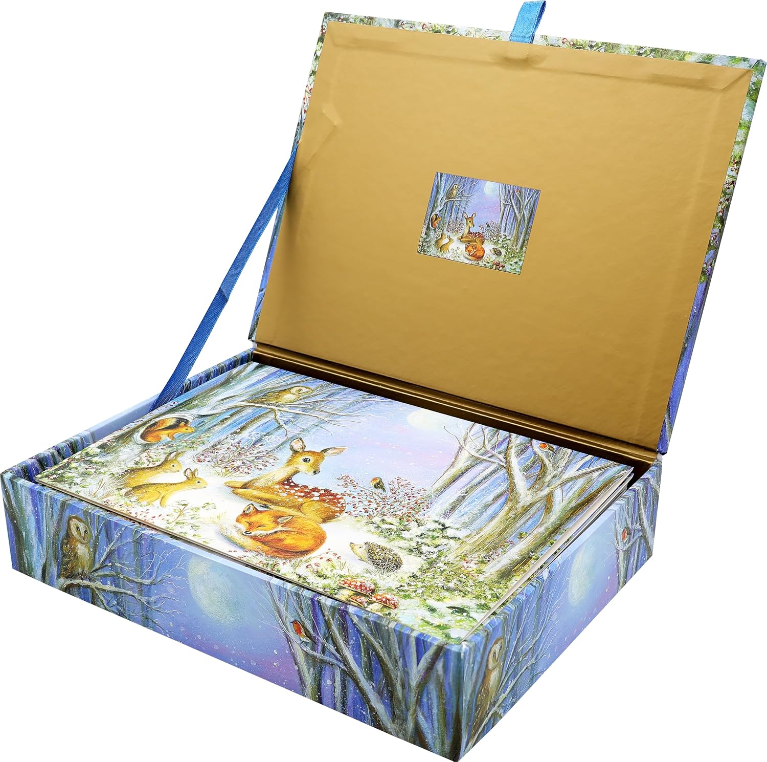 Peaceful Forest Friends Deluxe Boxed Holiday Cards (20 cards, 21 self-sealing envelopes) - Image 3