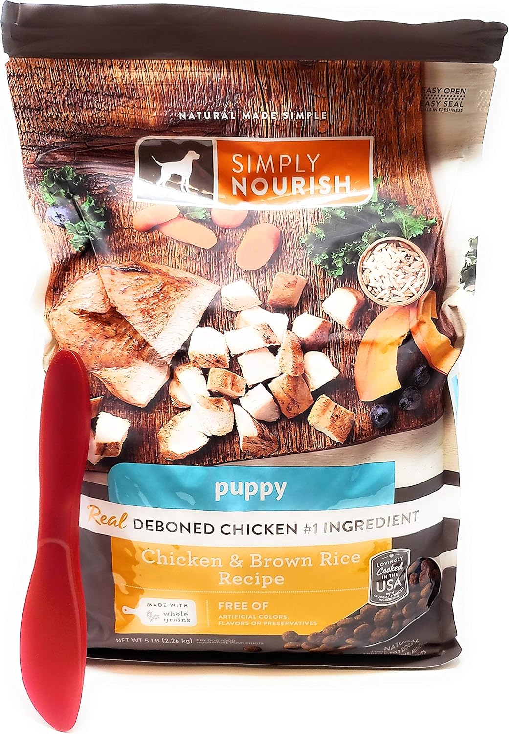 SIMPLY NOURISH Puppy Dry Dog Food, Chicken & Brown Rice