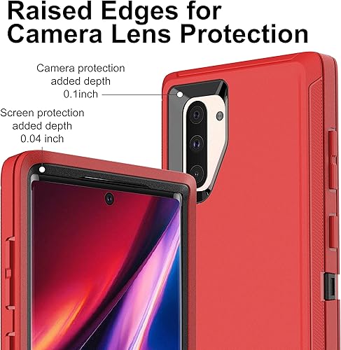 Miniatura 3 de HONG-AMY Funda para Samsung Galaxy Note 10 con protector de pantalla de TPU flexible autorreparable 2 unidades, 3 en 1, cuerpo completo, a prueba de