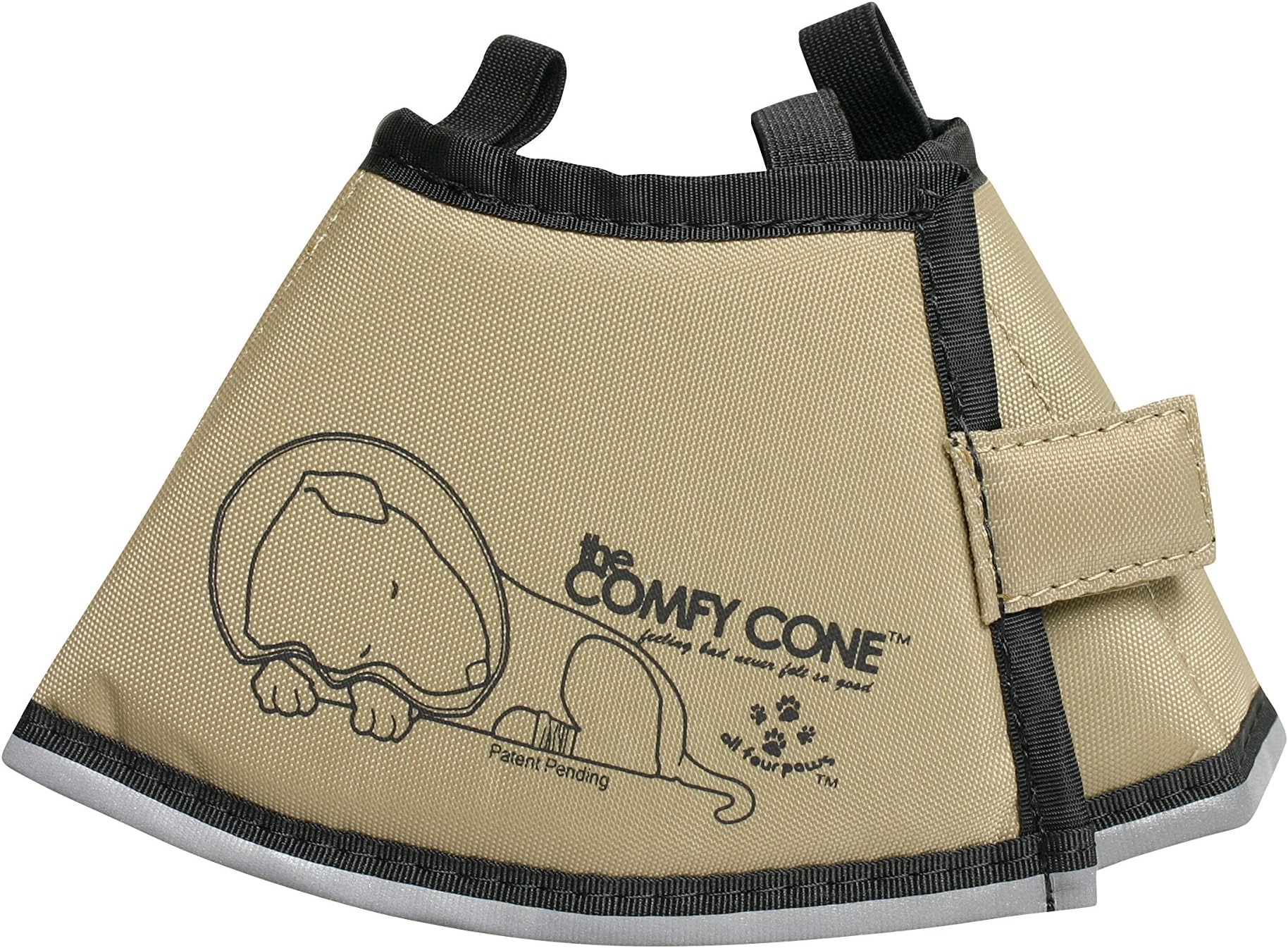 All Four Paws Comfy Cone Pet Collar, X-Small, Tan,X-Small