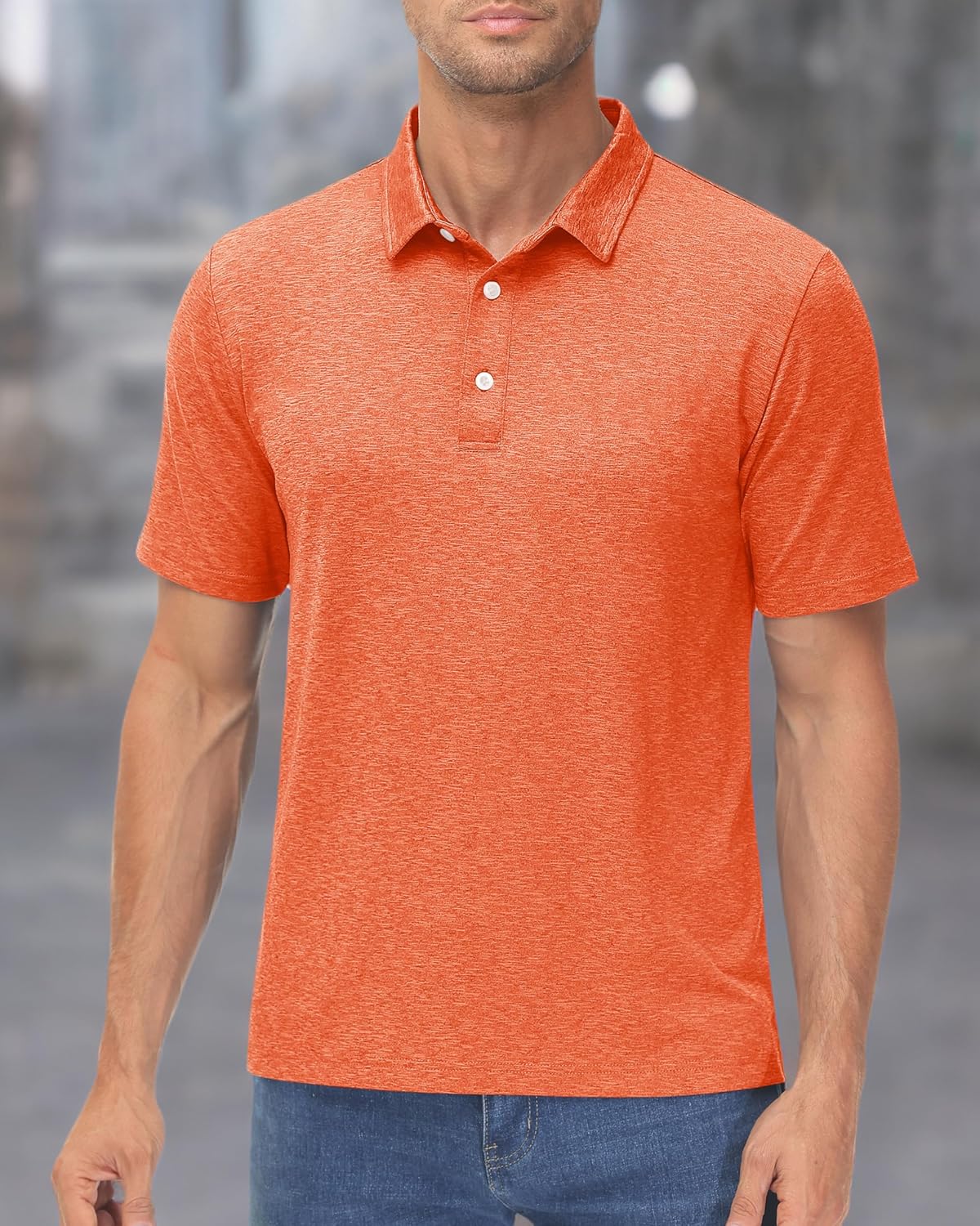 MAGCOMSEN Mens Polo Shirts Short Sleeve Moisture Wicking Performance Collared Shirt 3 Button Casual Work Golf Polos - Image 7