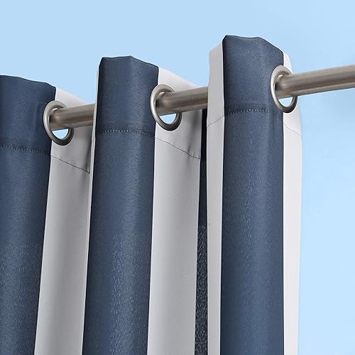 Miniatura 10 de Sun Zero Valencia - Paquete de 2 paneles de cortinas con ojales para interiores y exteriores, protección UV y eficiencia energética