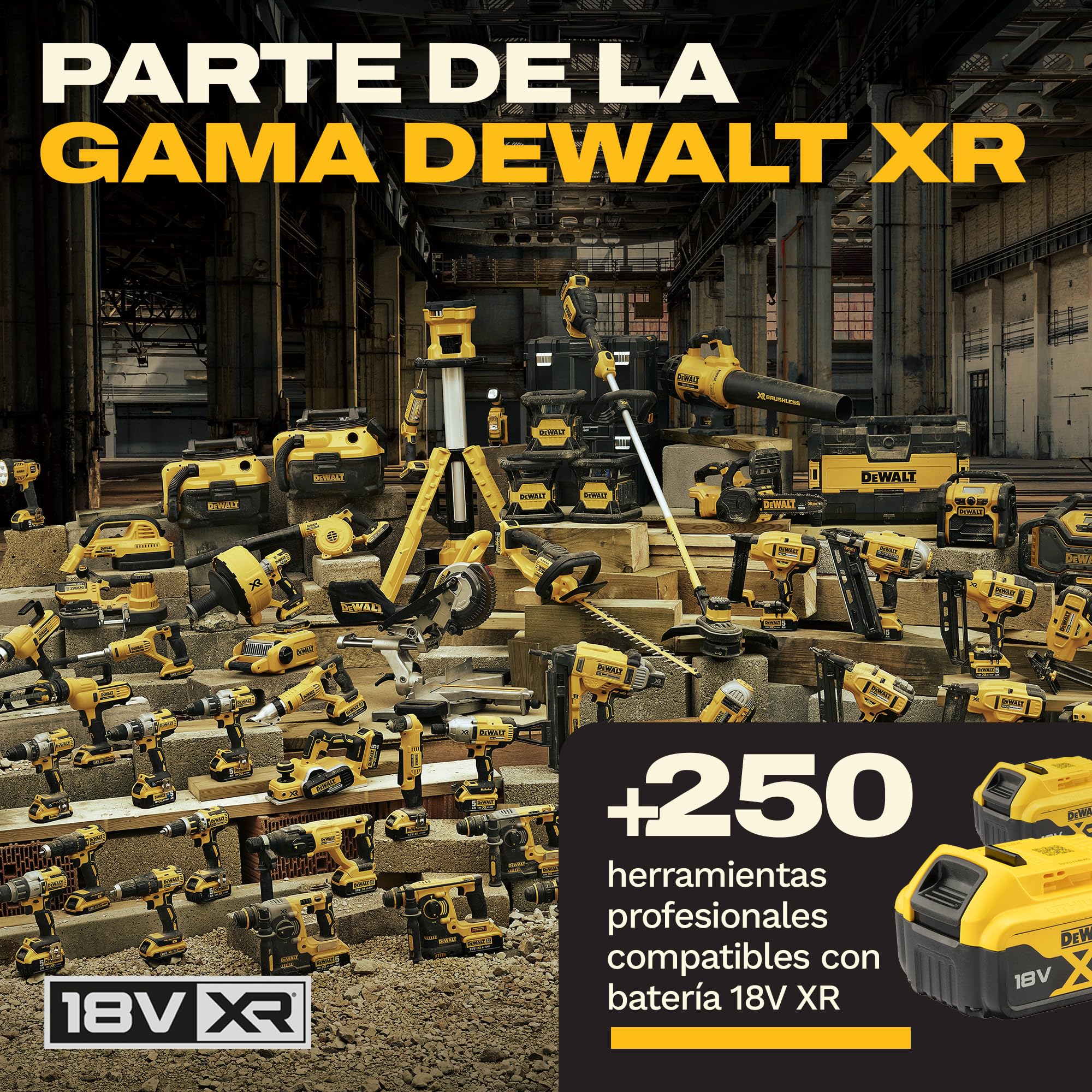 DEWALT Taladro percutor compacto sin escobillas 18V XR con 2 baterías de iones de litio de 5Ah y caja de kit TSTAK, enchufe europeo, DCD799P2T-QW