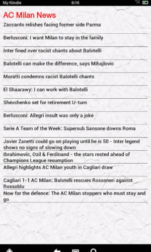 Milan Football News(Kindle Tablet Edition) – vue 3