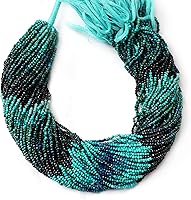 Vista 22 de Cuentas redondas sueltas al por mayor, hilo de cuentas de malaquita de 0.079 in, cuentas sueltas curativas de 12.5 pulgadas (AMB-5381)