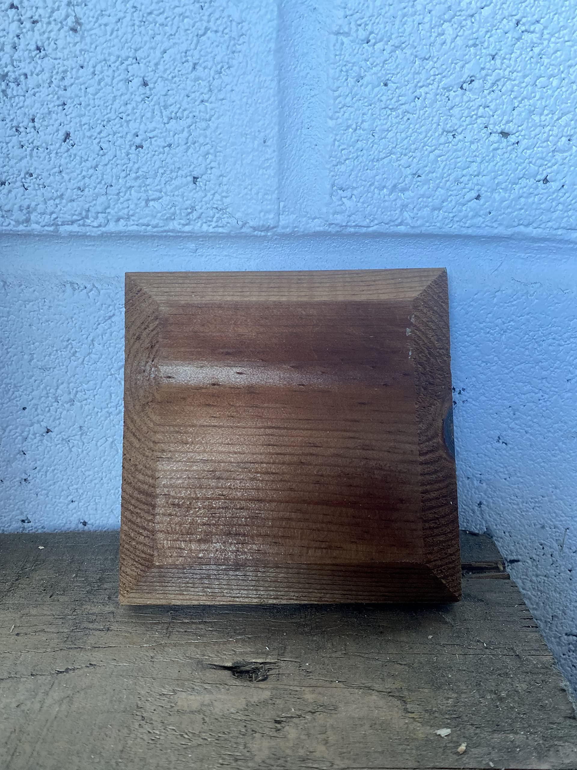 Just The Job Supplies Brown Wooden Post Finial - Treated Pine - Flat, Acorn Or Ball 50Mm 75Mm 100Mm Post Cap (120Mm Square Cap)