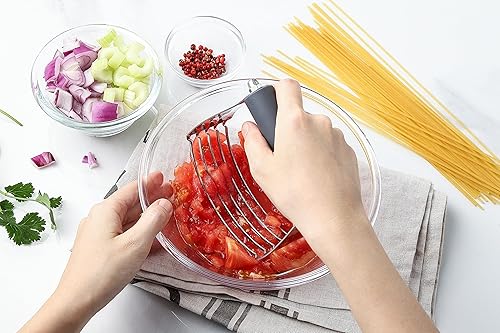 Miniatura 134 de Spring Chef Batidora de masa de tamaño mediano para hornear, herramienta cortadora de masa de acero inoxidable, herramienta manual de cortador