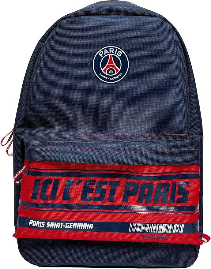 Sac à Dos Scolaire Paris Saint-Germain - Collection Officielle PSG - Polyester - 25x32x11cm