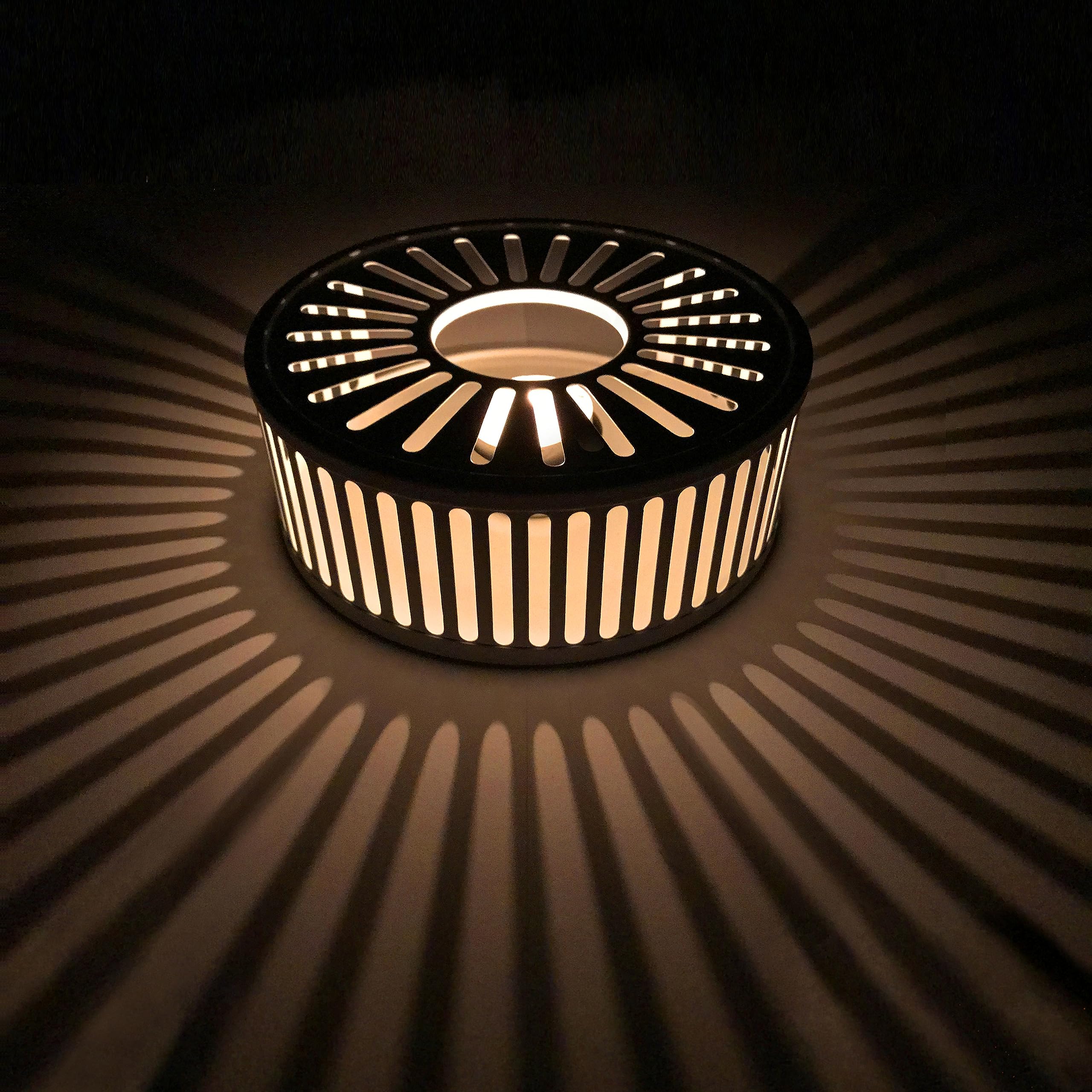 Scaldatè In Acciaio Inox Nero | Con Portacandele Per Teiera | Lumino Per Tenere Caldo Tè E Caffè