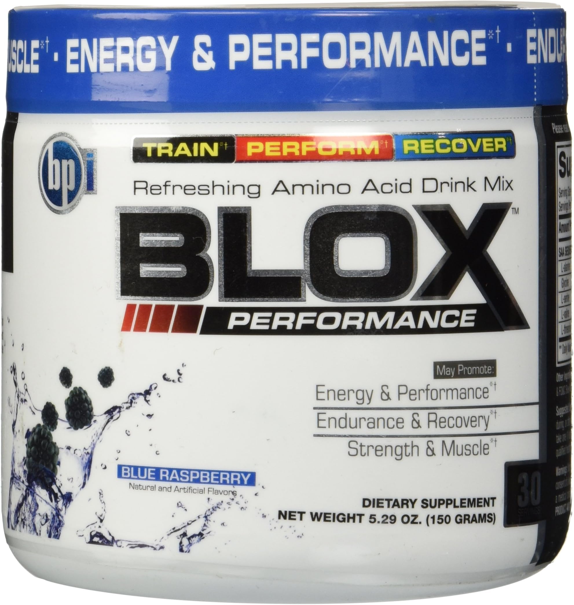 BPI Blox Blue Raspberry 30 Servings Amino Acids - 5.29 oz (150 grams)