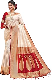 amazon red white saree