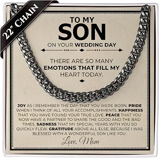 Sentimental To My Son on His Wedding Day, Gift for Groom from Mom
