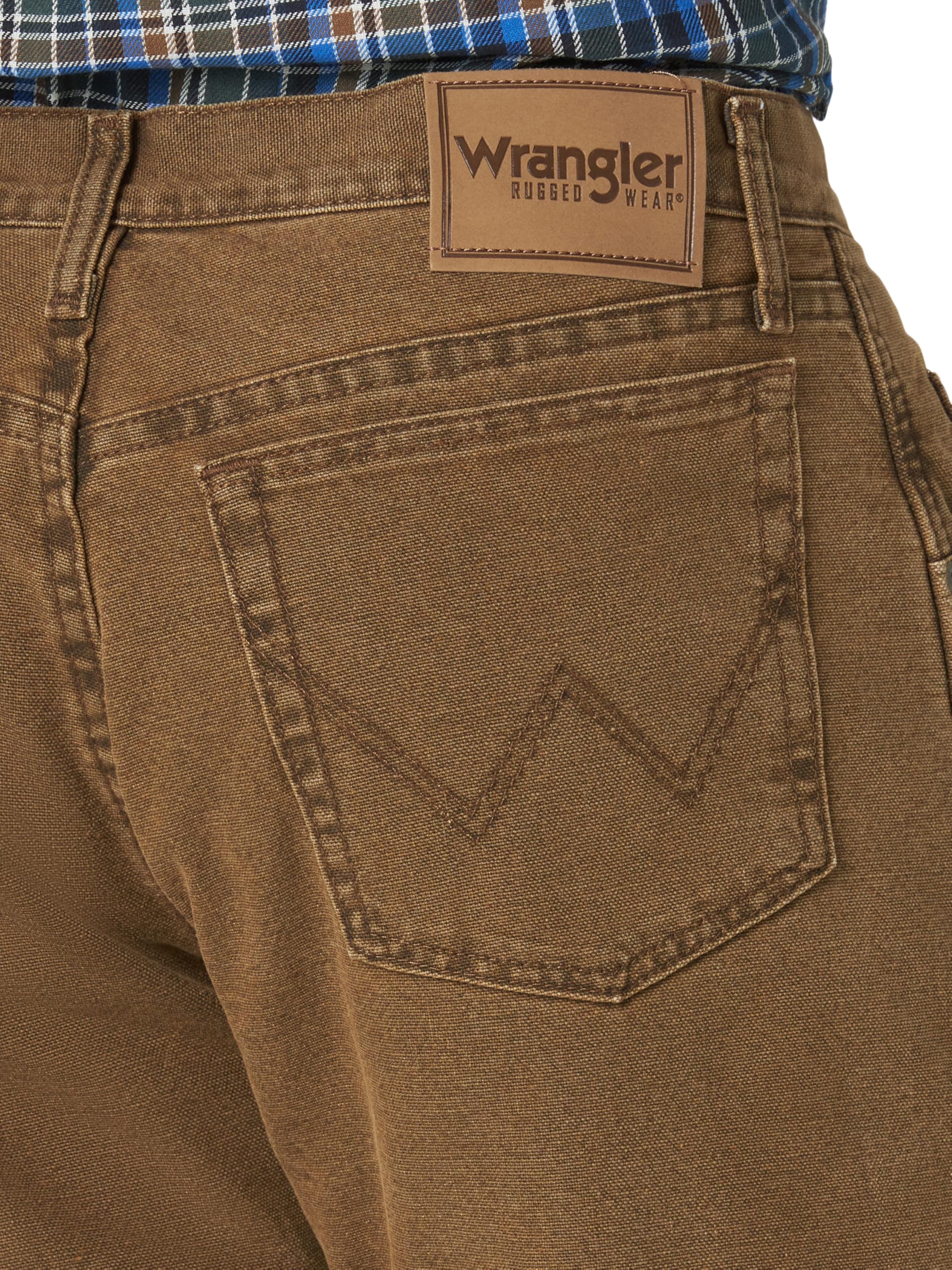 Wrangler Vaqueros térmicos resistentes para hombre, marrón (Night Brown), 34W x 32L