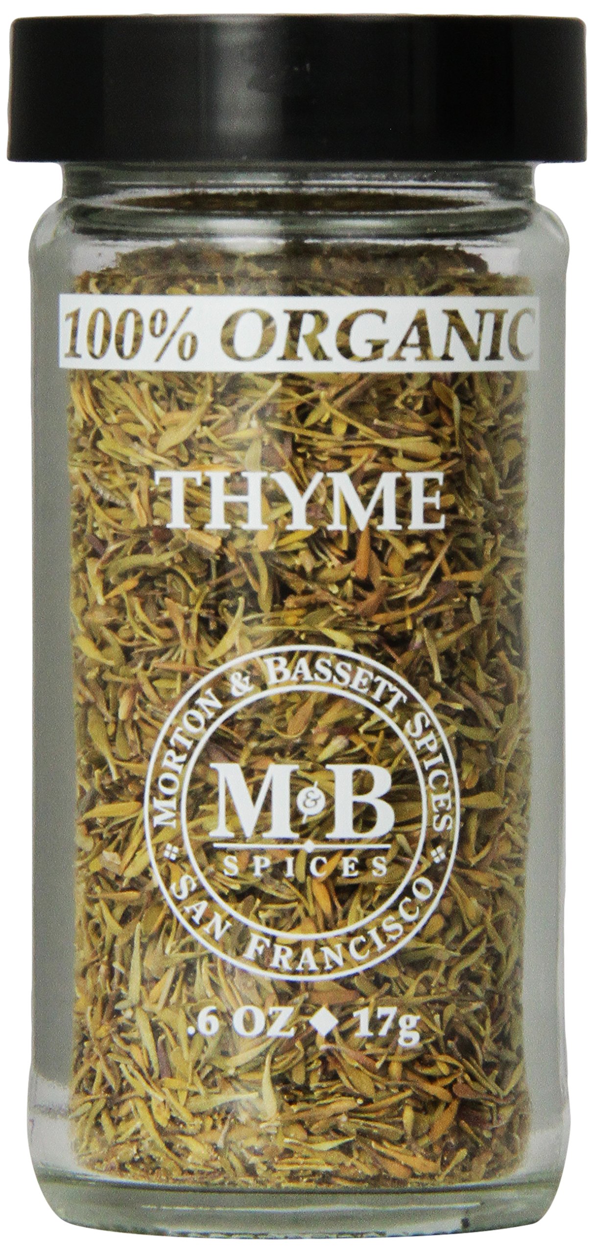 Morton & Basset Spices, Organic Thyme, 0.6 Ounce (Pack of 3)