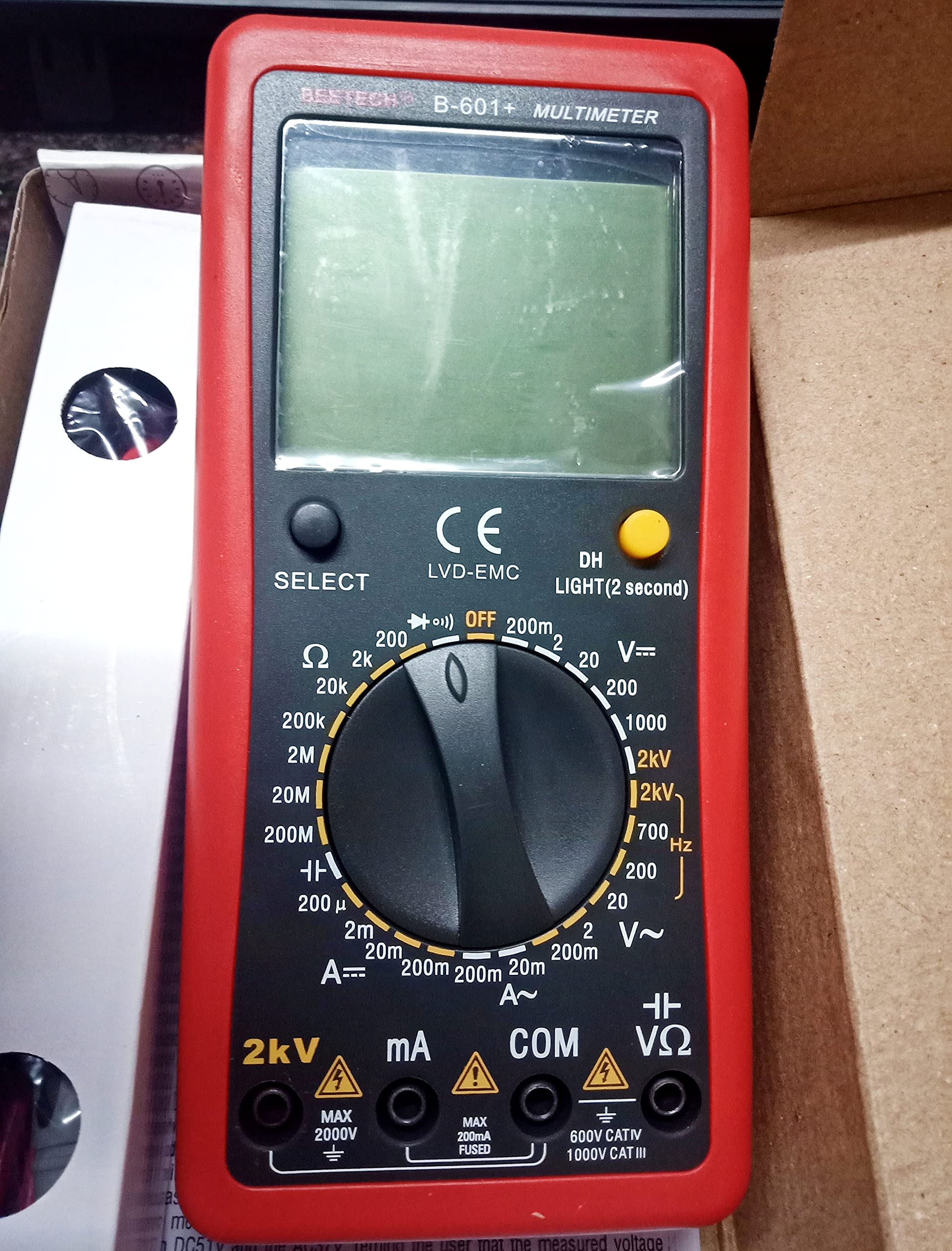 Buy Beetech 3 1/2 Digit Digital Multimeter 2000 V AC/DC B-601 Solar ...