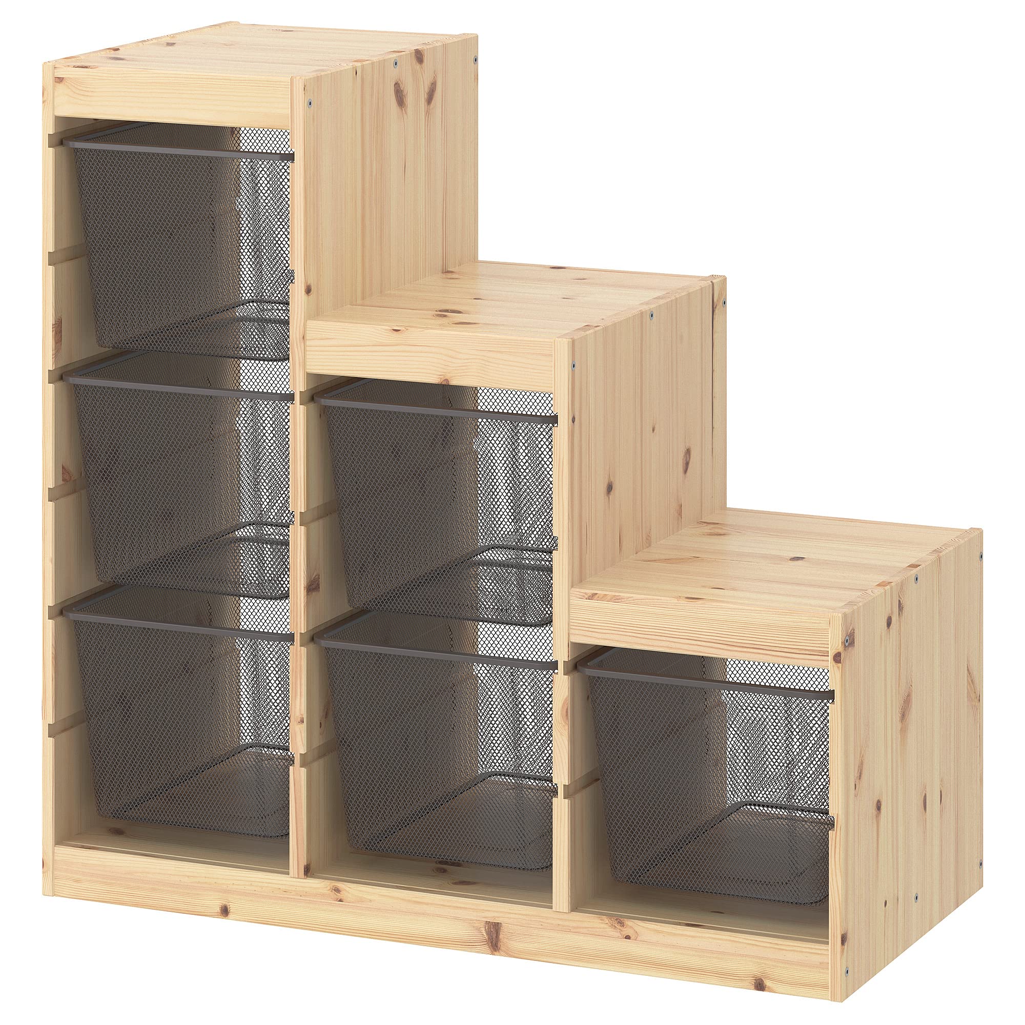 Meuble de rangement pin blanc TROFAST idéal pour organiser les jouets et optimiser l'espace
