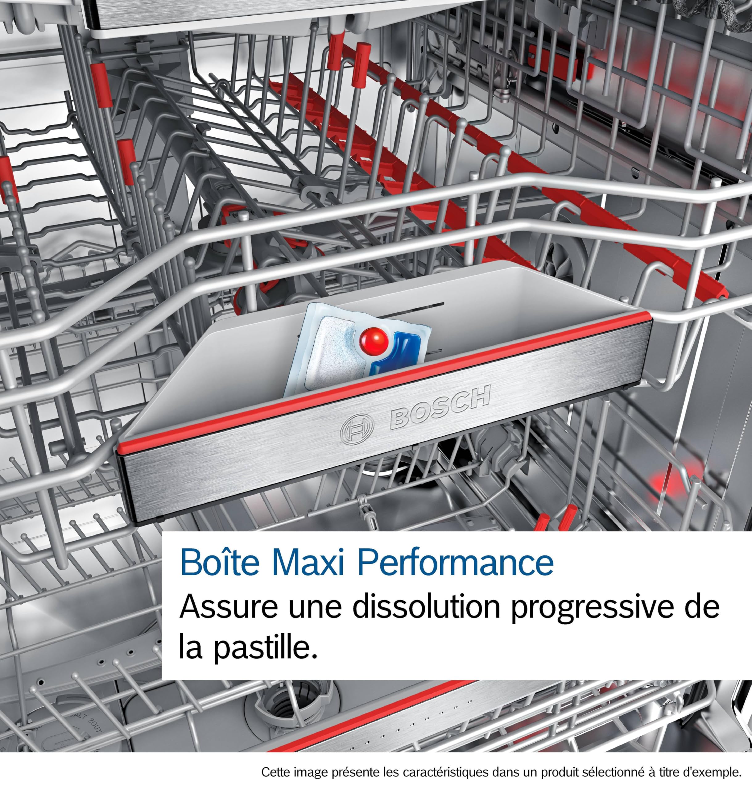 Bosch SMI4HCS07E, Série 4, Lave-vaisselle 60 cm, Encastrable avec Bandeau, Acier brossé