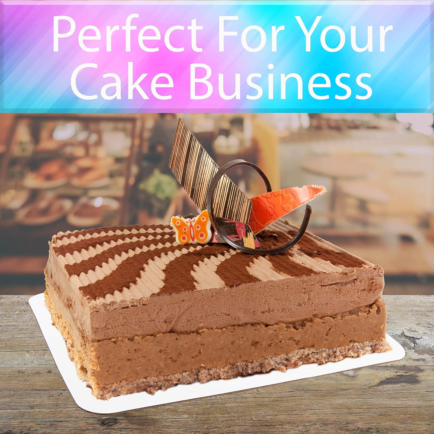 White Quarter Sheet Cake Board Rectangle Grease Proof Sturdy Pad Full 12 Pack Set Boards Bakery