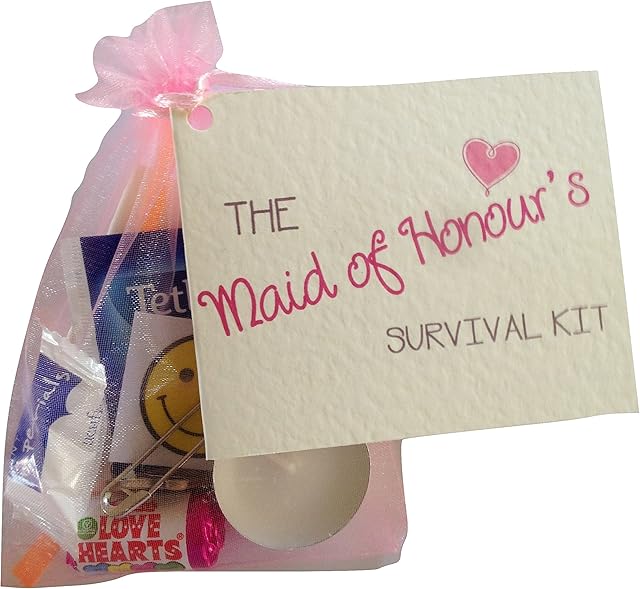 Maid of Honour Gift. Novelty Survival Kit. Thank you gift & card keepsake.