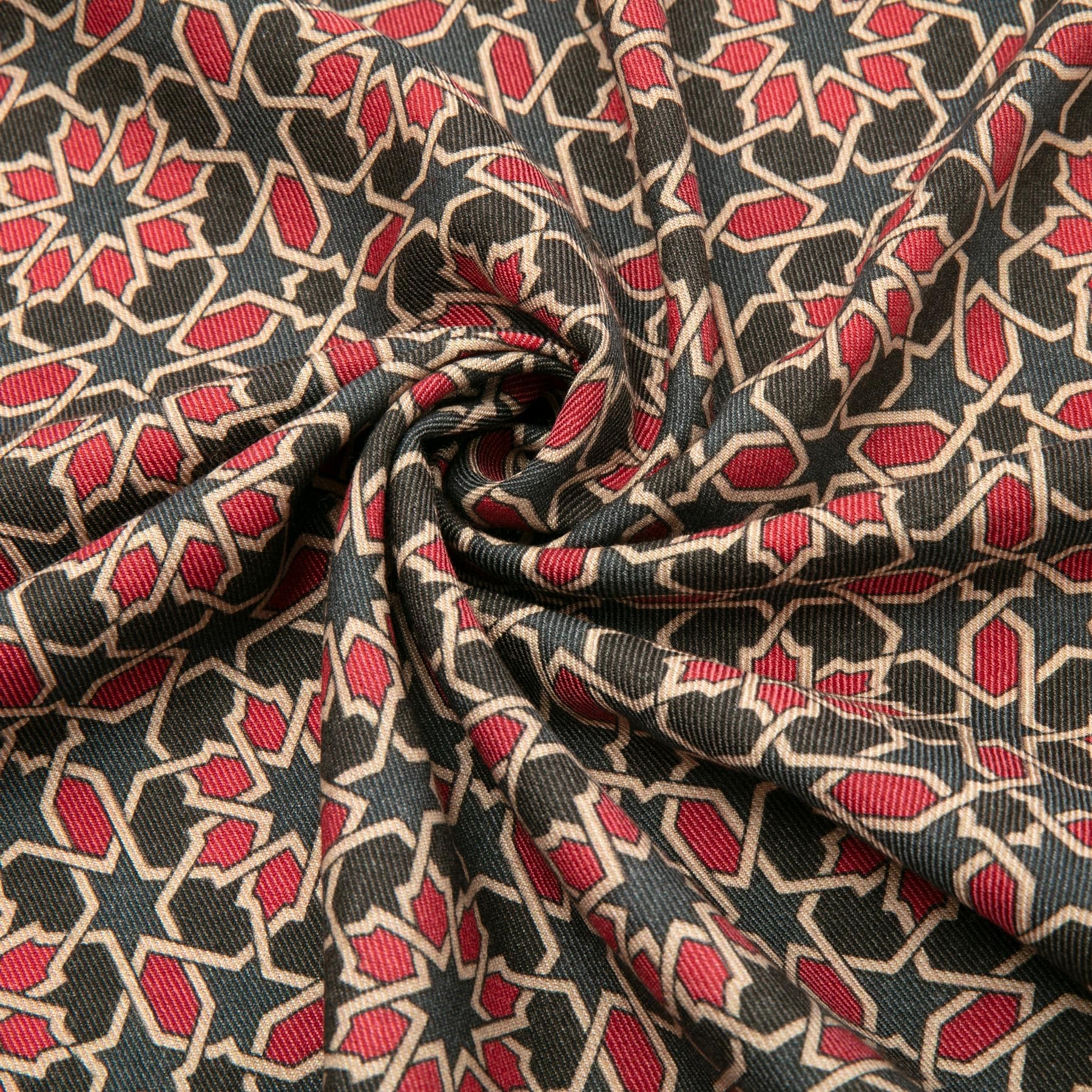 Hamzah Sciarpa in lana e seta - Foulard caldo e morbido con frange e reversibile, calda e morbida, idea regalo invernale per donna e uomo, 180 x 65 cm