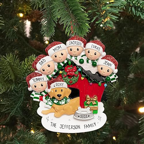 Miniatura 4 de Adorno de Navidad personalizado para pareja con perro 2023  Familia de 2 con decoración de árbol de Navidad para cachorros, nuestra primera Navidad