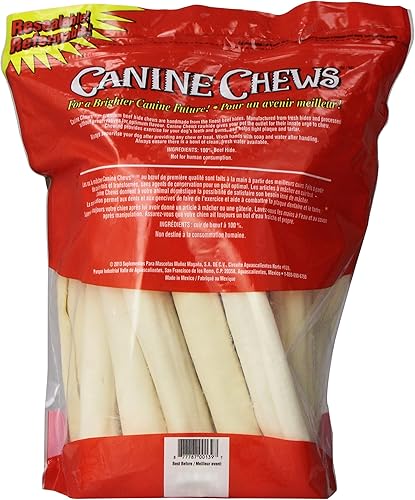Miniatura 4 de Canine Chews Rollos retriever de cuero crudo para perros recubiertos de pollo de 10 pulgadas, huesos de cuero crudo de pollo para perros grandes