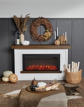 Bernice Landscape Electric Fireplace in White by Real Flame