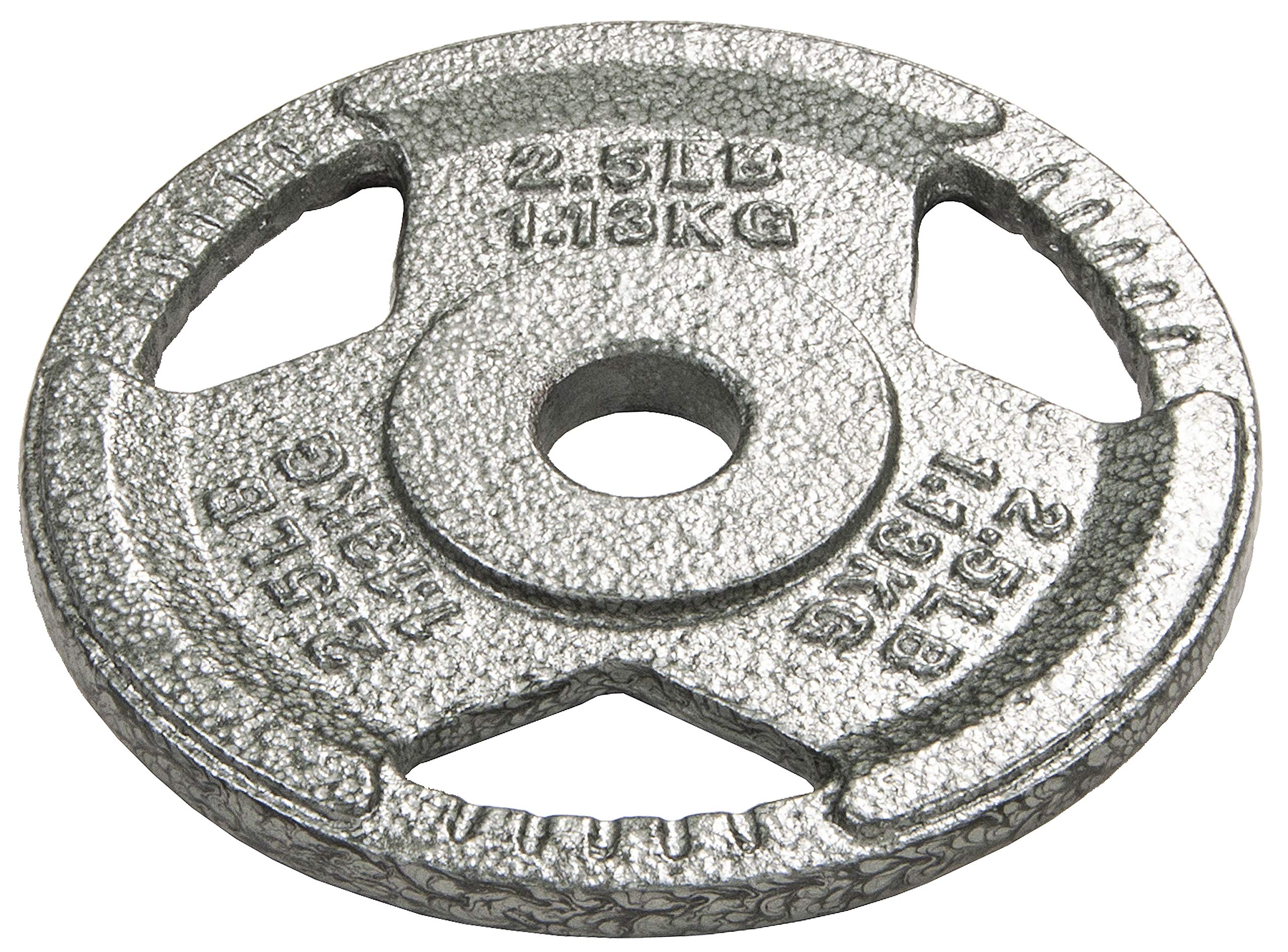 Cast Iron Plate Weight Plate for Strength Training and Weightlifting, Olympic or Standard, Multiple Sizes