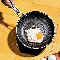 Vista 3 de HexClad Sartén Antiadherente Híbrida de 7 pulgadas, mango que se mantiene frío, apto para lavavajillas, apto para horno hasta 900 °F, listo