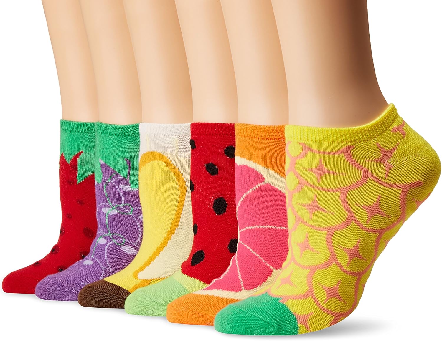 K. Bell Women's 6 Pack Novelty No Show Low Cut Socks at  Women’s Clothing store