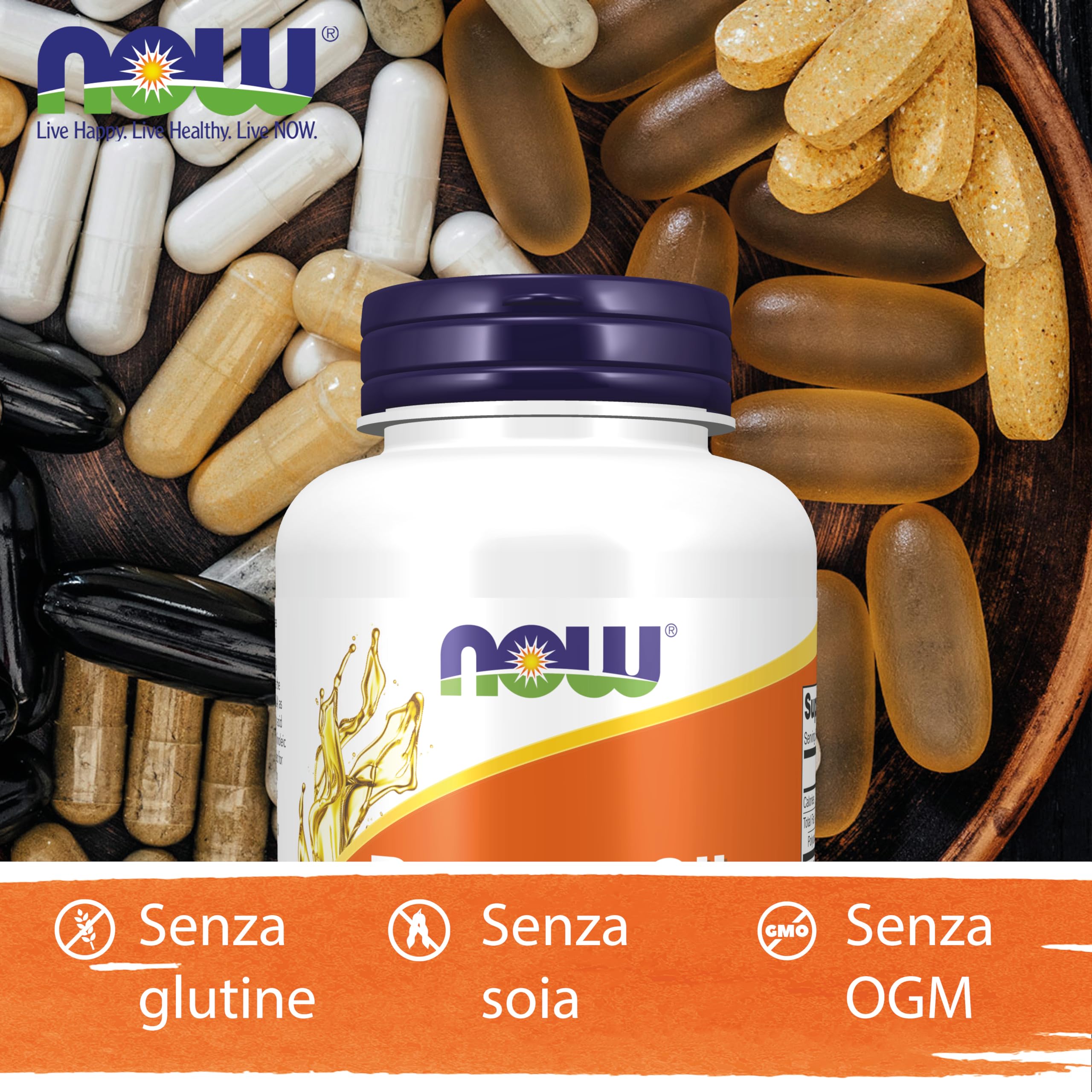 Now Foods Borage Oil (Olio di borragine), 1000mg, 120 Softgels, Testato in Laboratorio, Senza Soia, Senza Glutine, Non-GMO