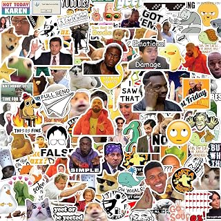 306pcs Funny Meme Vinyl Stickers Pack - Large 2-4" Bulk Waterproof Decals for Laptop, Phone, Car, Water Bottle, Skateboard & More