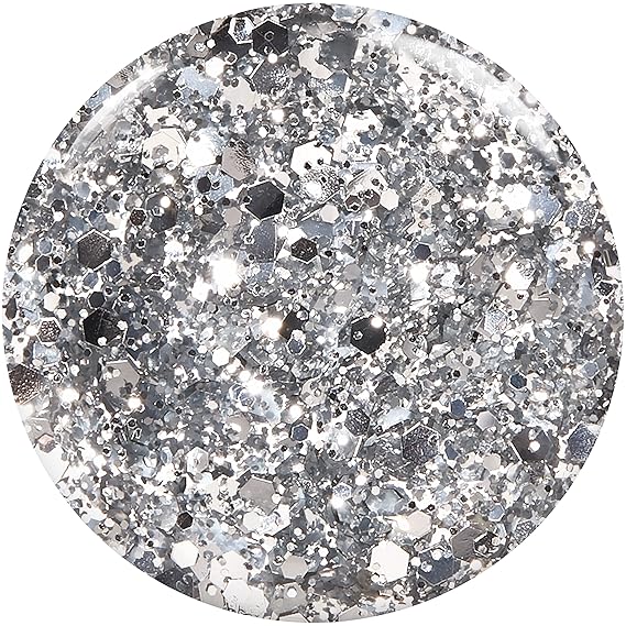 essie Salon-Quality Nail Polish, Vegan, Silver Glitter, Set In Stones, 0.46 fl oz